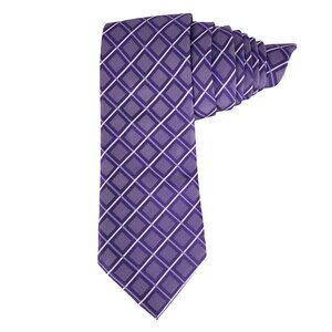 Peter Valentine Tie Men's Purple Classic Diamond Geo Business Casual Wedding NWT